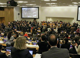 国連本部で行われた核兵器禁止条約の交渉会議